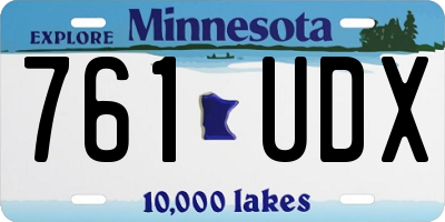 MN license plate 761UDX