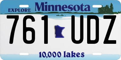 MN license plate 761UDZ