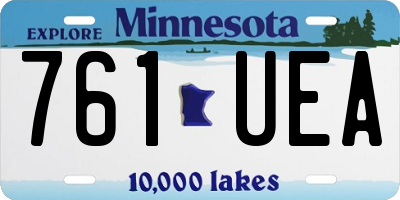 MN license plate 761UEA