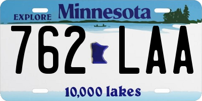 MN license plate 762LAA