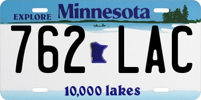 MN license plate 762LAC