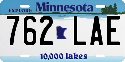 MN license plate 762LAE