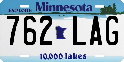 MN license plate 762LAG