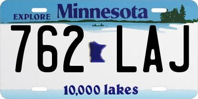 MN license plate 762LAJ