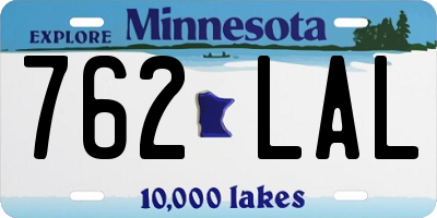 MN license plate 762LAL