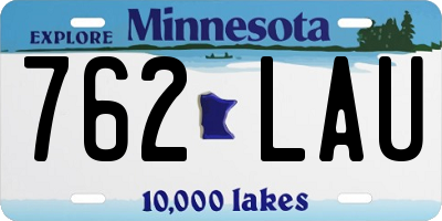 MN license plate 762LAU