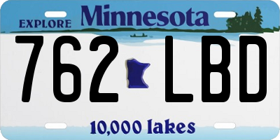 MN license plate 762LBD