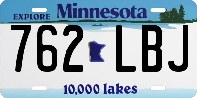 MN license plate 762LBJ