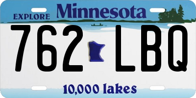 MN license plate 762LBQ