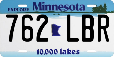 MN license plate 762LBR