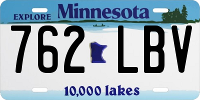 MN license plate 762LBV