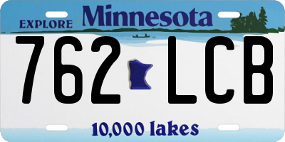 MN license plate 762LCB