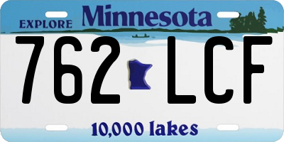 MN license plate 762LCF