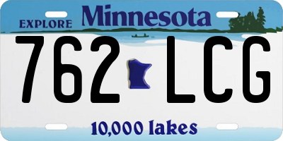 MN license plate 762LCG