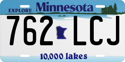 MN license plate 762LCJ