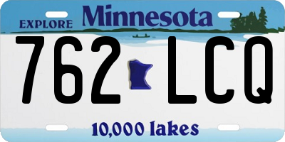 MN license plate 762LCQ
