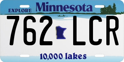 MN license plate 762LCR