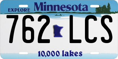 MN license plate 762LCS