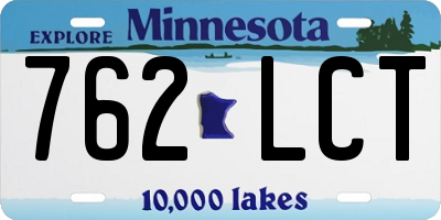 MN license plate 762LCT
