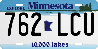 MN license plate 762LCU