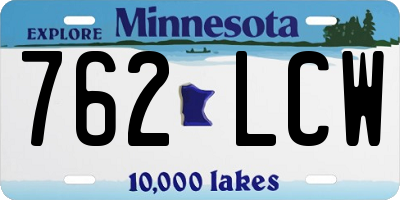 MN license plate 762LCW