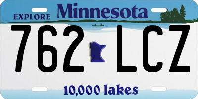 MN license plate 762LCZ