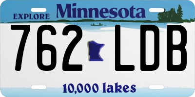 MN license plate 762LDB