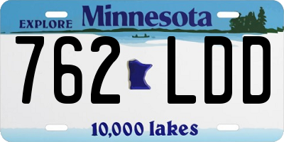 MN license plate 762LDD