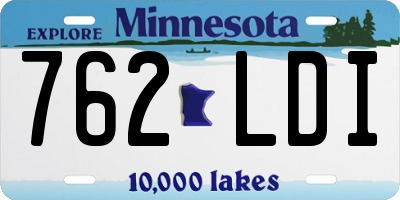 MN license plate 762LDI