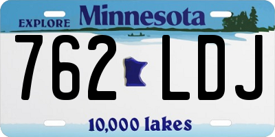MN license plate 762LDJ