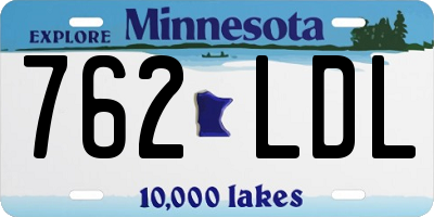MN license plate 762LDL