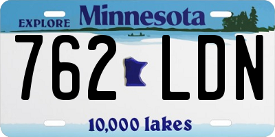 MN license plate 762LDN