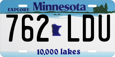 MN license plate 762LDU