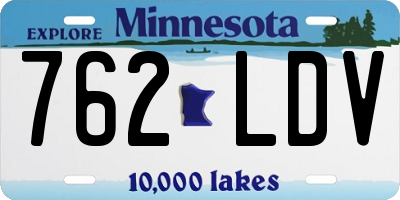 MN license plate 762LDV