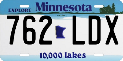 MN license plate 762LDX