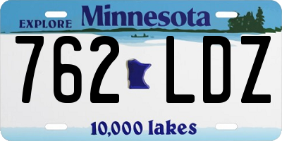 MN license plate 762LDZ