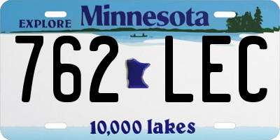 MN license plate 762LEC