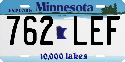 MN license plate 762LEF