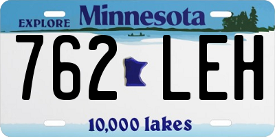 MN license plate 762LEH
