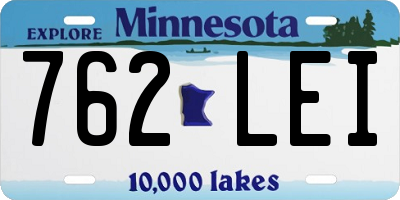 MN license plate 762LEI
