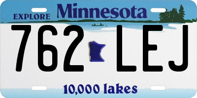 MN license plate 762LEJ