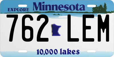 MN license plate 762LEM