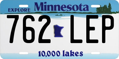 MN license plate 762LEP