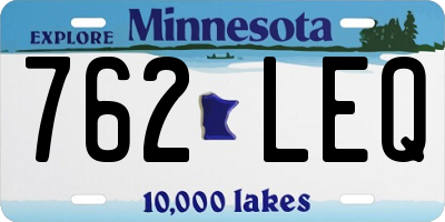 MN license plate 762LEQ