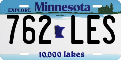 MN license plate 762LES