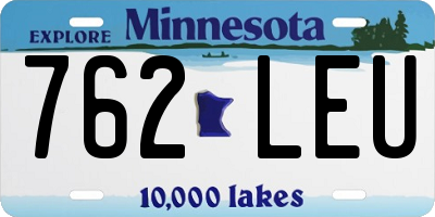 MN license plate 762LEU
