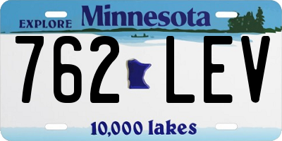 MN license plate 762LEV