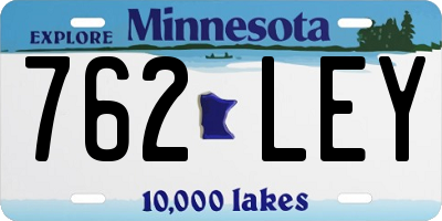 MN license plate 762LEY