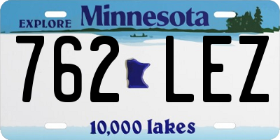 MN license plate 762LEZ