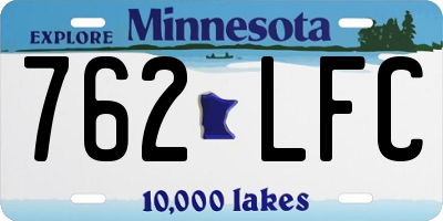 MN license plate 762LFC